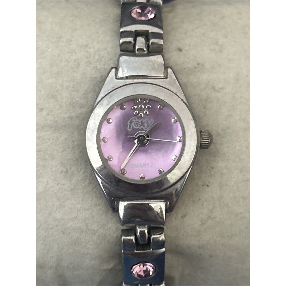 Foxy Purple Dial Silver Tone Women’s Quartz Watch